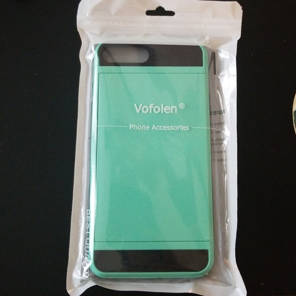 Mint Green iPhone 7Plus Card Slot Case